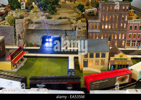 Eisenbahn Museum von Long Island Spielzeugeisenbahnen Stockfoto