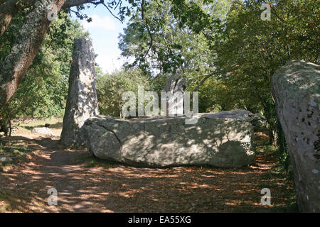 Megalithische bleibt bei Erdeven (ein Ardeven auf Bretonisch) in der Nähe von Carnac, Morbihan Abteilung Brittany France Stockfoto