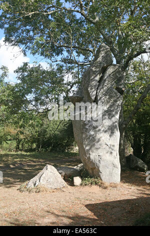 Megalithische bleibt bei Erdeven (ein Ardeven auf Bretonisch) in der Nähe von Carnac, Morbihan Abteilung Brittany France Stockfoto