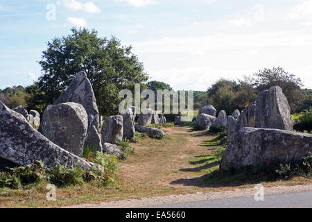 Megalithische bleibt bei Erdeven (ein Ardeven auf Bretonisch) in der Nähe von Carnac, Morbihan Abteilung Brittany France Stockfoto