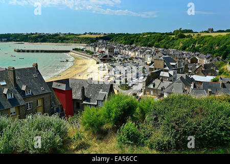 Cancale: "La Houle" Hafen (Ille et Vilaine, Bretagne, Frankreich). Stockfoto