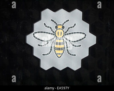 Stadt von Manchester Busy Bee Logo UK Stockfoto