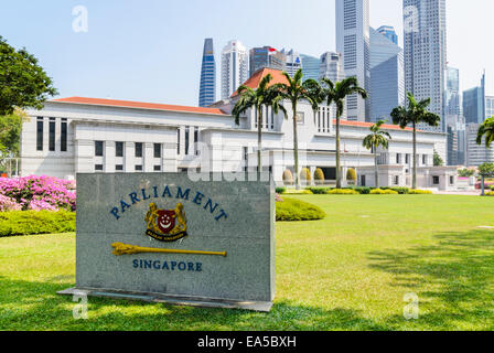 Das Parlament in den Civic District von Singapur Stockfoto