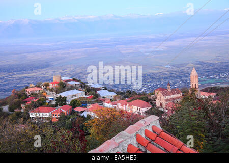 Luftaufnahme von Sighnaghi in Kachetien Region, Georgien Stockfoto