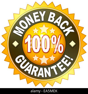 Geld-zurück-Garantie Stockfoto