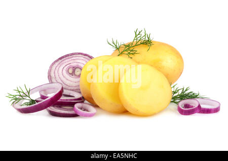 Kartoffeln mit Zwiebeln Stockfoto