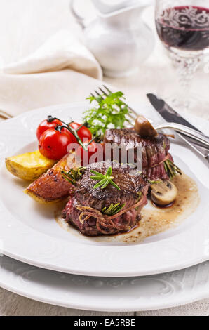 Reh Fleisch meddallions Stockfoto