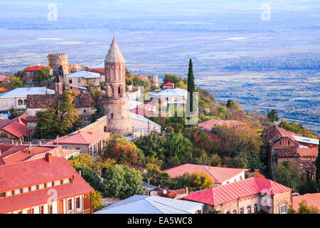 Sighnaghi, die schöne Altstadt in Kachetien Region, Georgien Stockfoto