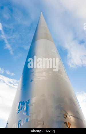 Nahaufnahme von Spire Denkmal in Dublin, Irland Stockfoto