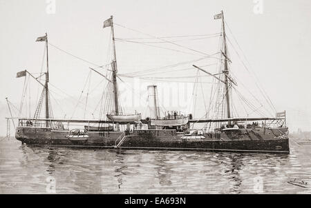 Conde de Venadito.  Velasco-Klasse ungeschützte Kreuzer der spanischen Marine, das im Jahre 1892 in die königliche Yacht umgewandelt wurde. Stockfoto