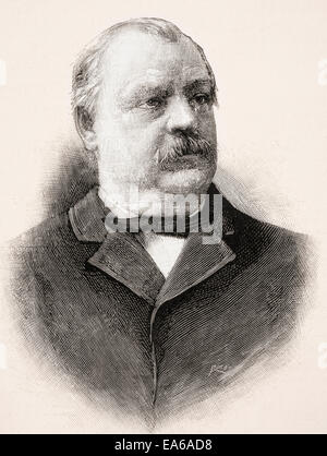 Stephen Grover Cleveland, 1837 – 1908.   22. und 24. Präsident der Vereinigten Staaten von Amerika. Stockfoto