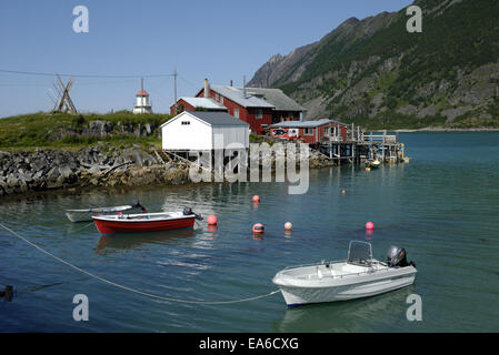 Kraakeslottet in Boevaer auf Senja Stockfoto