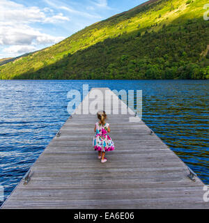 Germany/Deutschland, Girl Steg Stockfoto