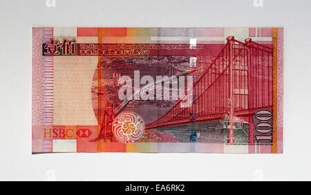 Hong Kong 100 hundert-Dollar-Note Stockfoto