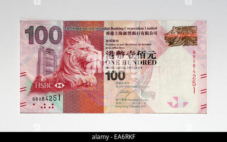 Hong Kong 100 hundert-Dollar-Note Stockfoto