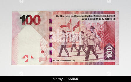 Hong Kong 100 hundert-Dollar-Note Stockfoto