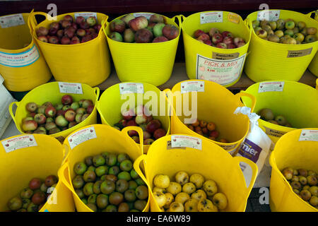 Apfelsorten auf Northcote Road SW11 - London-UK Stockfoto