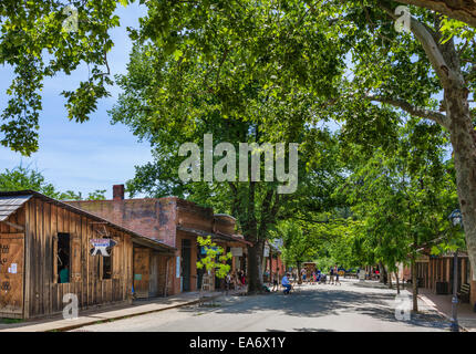 Main Street in der alten Goldminen Stadt Columbia, Columbia State Historic Park, südlichen Gold Country, Kalifornien, USA Stockfoto