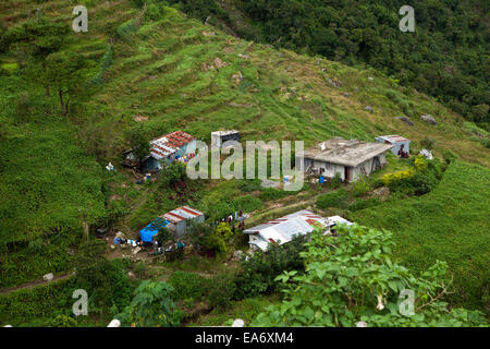 Einer der vielen tausend Mall Familienbetriebe in Baguio, die Obst und Gemüse für den Verkauf in der gesamten Philippinen produzieren. Stockfoto