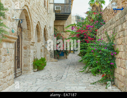 Typische Gasse in Jaffa, Tel Aviv - Israel Stockfoto