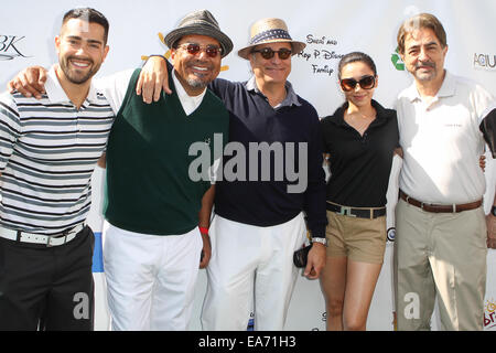 7. jährliche George Lopez Celebrity Golf Classic präsentiert von Sabra Salsa im Lakeside Golfclub mit: Jesse Metcalfe, George Lopez, Andy Garcia, Aimee Garcia, Joe Montegna Where: Toluca Lake, Kalifornien, Vereinigte Staaten, wann: 5. Mai 2014 Stockfoto