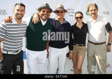 7. jährliche George Lopez Celebrity Golf Classic präsentiert von Sabra Salsa im Lakeside Golfclub mit: Jesse Metcalfe, George Lopez, Andy Garcia, Aimee Garcia, Joe Montegna Where: Toluca Lake, Kalifornien, Vereinigte Staaten, wann: 5. Mai 2014 Stockfoto