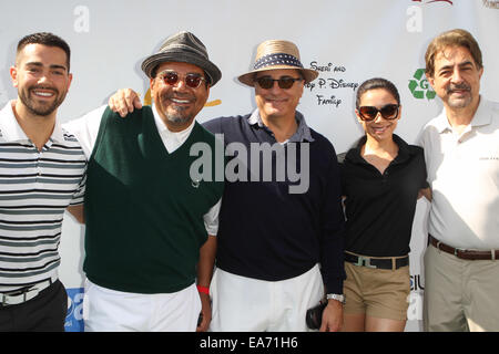 7. jährliche George Lopez Celebrity Golf Classic präsentiert von Sabra Salsa im Lakeside Golfclub mit: Jesse Metcalfe, George Lopez, Andy Garcia, Aimee Garcia, Joe Montegna Where: Toluca Lake, Kalifornien, Vereinigte Staaten, wann: 5. Mai 2014 Stockfoto