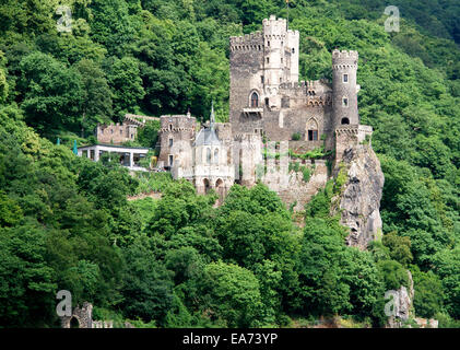 Reichenstein Burg Rhein Schlucht Rheinland-Pfalz Deutschland Stockfoto