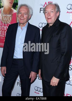 Los Angeles, CA, USA. 7. November 2014. Jean-Pierre Dardenne, Luc Dardenne im Ankunftsbereich für zwei Tage, eine Nacht-Premiere beim AFI FEST 2014, Grauman Egyptian Theatre, Los Angeles, CA 7. November 2014. Bildnachweis: Xavier Collin/Everett Collection/Alamy Live-Nachrichten Stockfoto