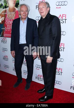 Los Angeles, CA, USA. 7. November 2014. Jean-Pierre Dardenne, Luc Dardenne im Ankunftsbereich für zwei Tage, eine Nacht-Premiere beim AFI FEST 2014, Grauman Egyptian Theatre, Los Angeles, CA 7. November 2014. Bildnachweis: Xavier Collin/Everett Collection/Alamy Live-Nachrichten Stockfoto