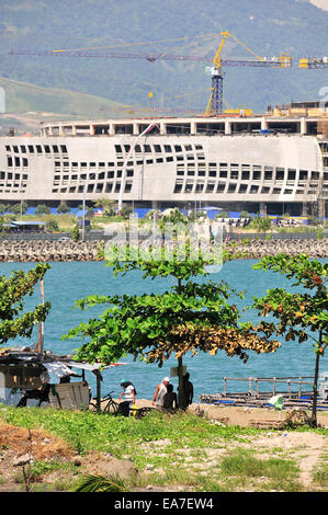 Neue SM Seaside City Mall im Bau Cebu Philippinen Stockfoto