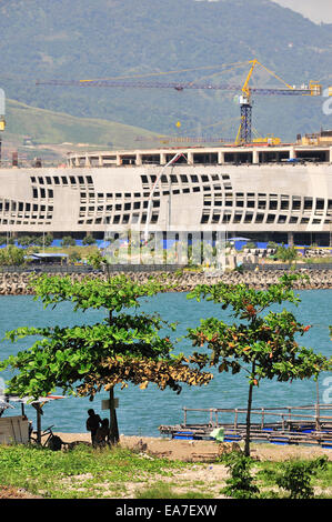 Bau von SM Seaside City Mall Cebu City Philippinen Stockfoto