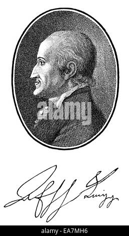 Baron Adolph Franz Friedrich Ludwig Knigge, 1752-1796, deutscher Schriftsteller und Pädagoge, Portait von Freiherr Adolph Franz Friedri Stockfoto