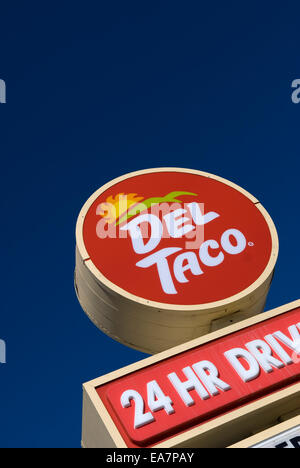 Del Taco Schild USA Stockfoto