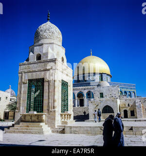 Sabil Qaitbay Brunnen und Haube des Felsens auf Temple Mount Jerusalem Israel Stockfoto