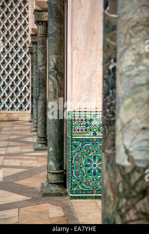 Detail von der Moschee Hassan II in Casablanca, Marokko Stockfoto