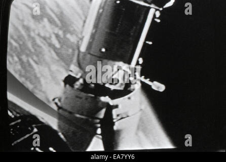 Mondlandung 20. Juli 1969 fotografiert in der tatsächlichen Zeit im Fernsehen in Los Angeles, Kalifornien, USA KATHY DEWITT Stockfoto