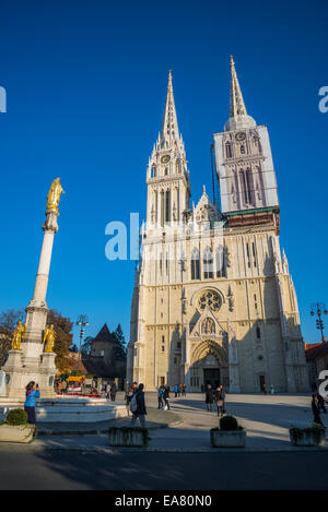 Kathedrale Mariä Himmelfahrt Mariens, Zagreb, Kroatien Stockfoto