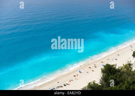 Lefkadas Egremni Strand, Griechenland Stockfoto