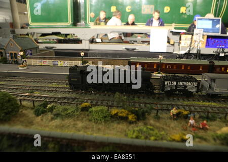 Ulster Folk and Transport Museum eines Tages Modelleisenbahn Ausstellung, Belfast, Nordirland, Vereinigtes Königreich.  8. November 2014. Stockfoto