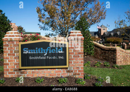 Der Hauptsitz von Schweinefleisch Produzent Smithfield Foods, Inc. Stockfoto