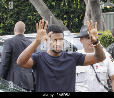 Besetzung von der Stimme Gast auf Extra mit: Usher wo: Universal City, Kalifornien, USA bei: 6. Mai 2014 Stockfoto