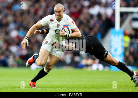 London, UK. 8. November 2014. Englands Mike Brown - QBE Herbst Internationals - England Vs New Zealand. Bildnachweis: Cal Sport Media/Alamy Live-Nachrichten Stockfoto