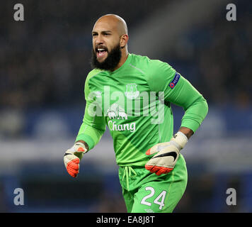 Liverpool, Vereinigtes Königreich. 6. November 2014. Tim Howard der Everton - UEFA Europa League - Everton Vs Lille - Goodison Park Stadium - Liverpool - England 6. November 2014 - Pic Simon Bellis/Sportimage. © Csm/Alamy Live-Nachrichten Stockfoto