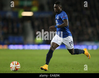 Liverpool, Vereinigtes Königreich. 6. November 2014. Christian Atsu der Everton - UEFA Europa League - Everton Vs Lille - Goodison Park Stadium - Liverpool - England 6. November 2014 - Pic Simon Bellis/Sportimage. © Csm/Alamy Live-Nachrichten Stockfoto