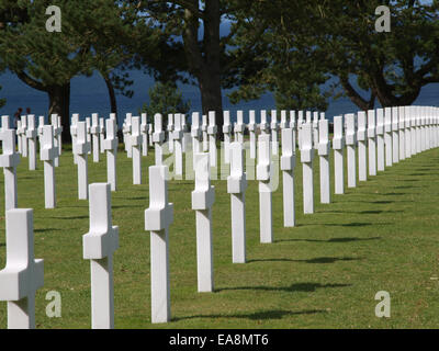 Friedhof und Omaha Beach Stockfoto