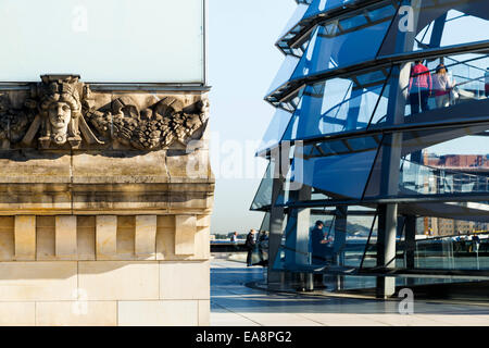 Auf dem Dach des Deutschen Bundestages / Reichstagsgebäude, Berlin, Deutschland Stockfoto