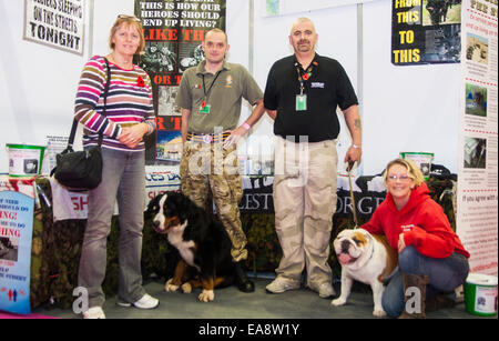 Earls Court, London, 9. November 2014. Doglovers, Züchter und Petcare Unternehmen aus ganz Großbritannien konvergieren im Earls Court Exhibition Centre für die 19. entdecken Hunde-Ausstellung, organisiert von der Kennel Club. Mehr als 200 Rassen sind auf der Messe vertreten, wo Veranstalter ändern möchten, öffentliche Wahrnehmung über die Hunde, sie wählen, so dass sie der Eigentümer Lebensstil, anstatt für ihr Aussehen gewählt wird. Bildnachweis: Paul Davey/Alamy Live-Nachrichten Stockfoto