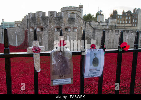 Blut Mehrfrequenzdarstellung Länder und Meere rot, Kunstinstallation im Tower of London Graben. Zum Gedenken an die Hundertjahrfeier des Beginns des ersten Weltkriegs Stockfoto