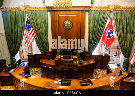 Der Senat Kammer im Inneren der Gebäude in Nashville Tennessee State Capitol Stockfoto